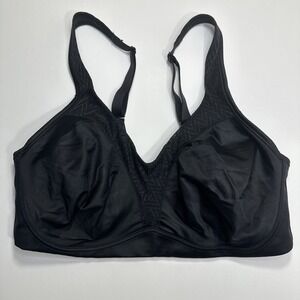 Playtex 4699 18 Hour Bounce Control Convertible Wireless Bra Black 38DD